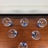 Lot de 6 verre à pied bleu