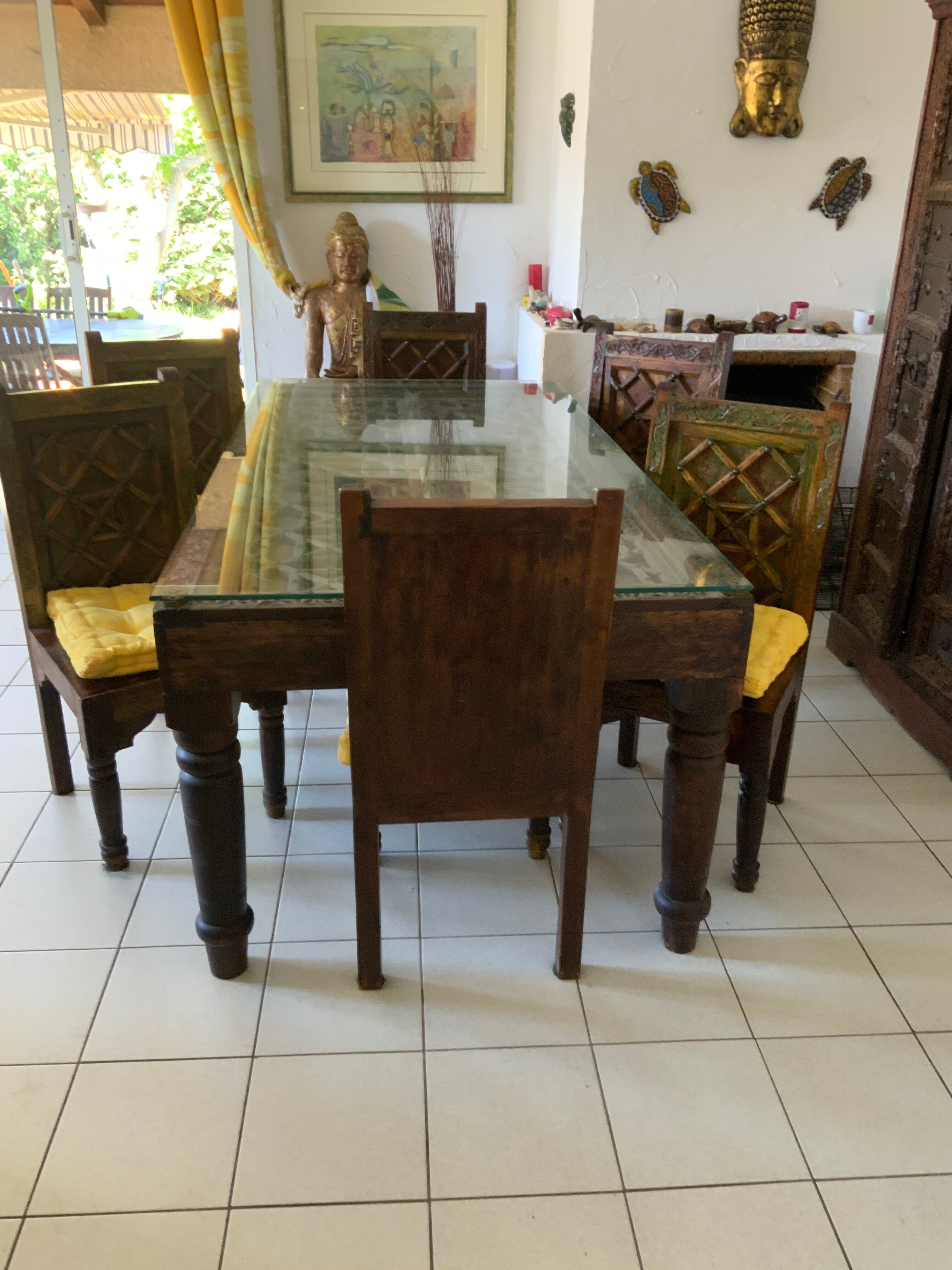 Table, style Indo, pakistanais artisanale du monde