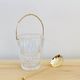 Crystal ice bucket and spoon thereof