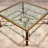 Elegant Gilded Iron Coffee Table by Giovanni Banci, Italy 1970