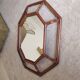 Vintage Italian mirror bamboo and rattan Riviera bohemian chic 1970s