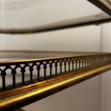 Brass and glass nesting table