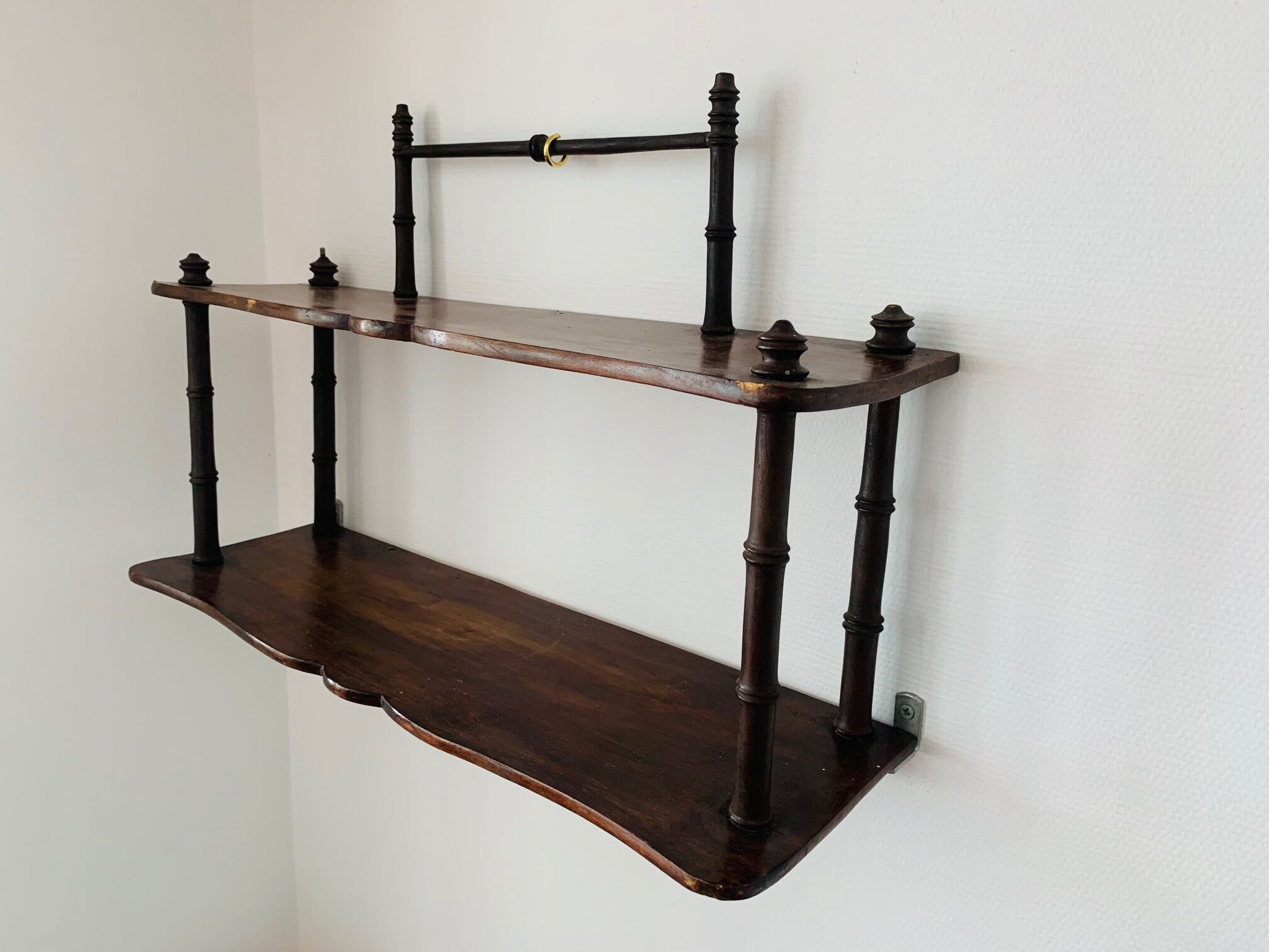 Small old shelf in wood and bamboo, 1900