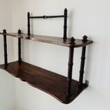 Small old shelf in wood and bamboo, 1900