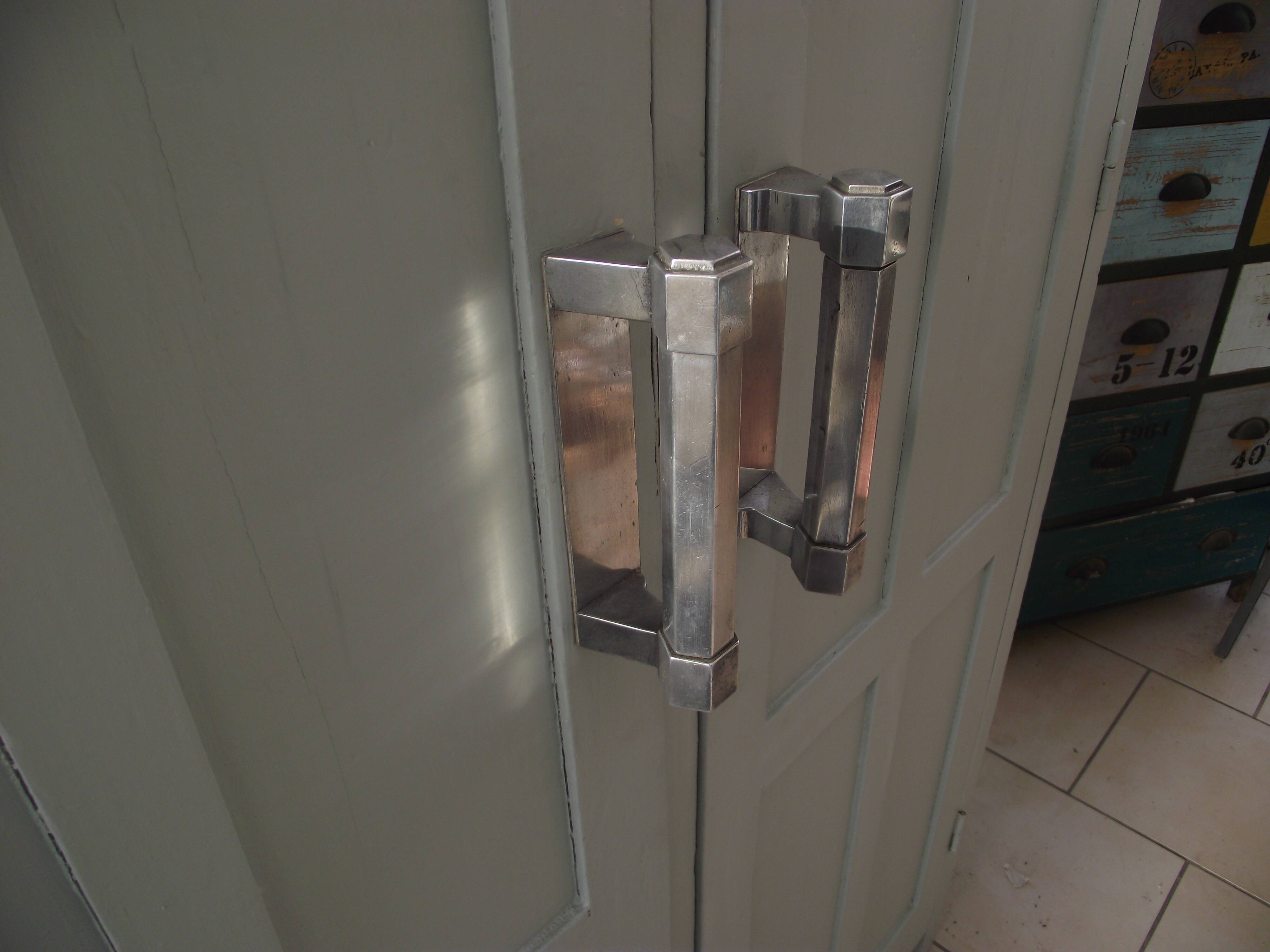 Parisian wardrobe in painted fir from the 30s 40s