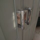 Parisian wardrobe in painted fir from the 30s 40s