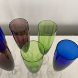 Set of 8 vintage champagne flutes