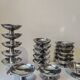 18 low sorbet cups in stainless steel chrome