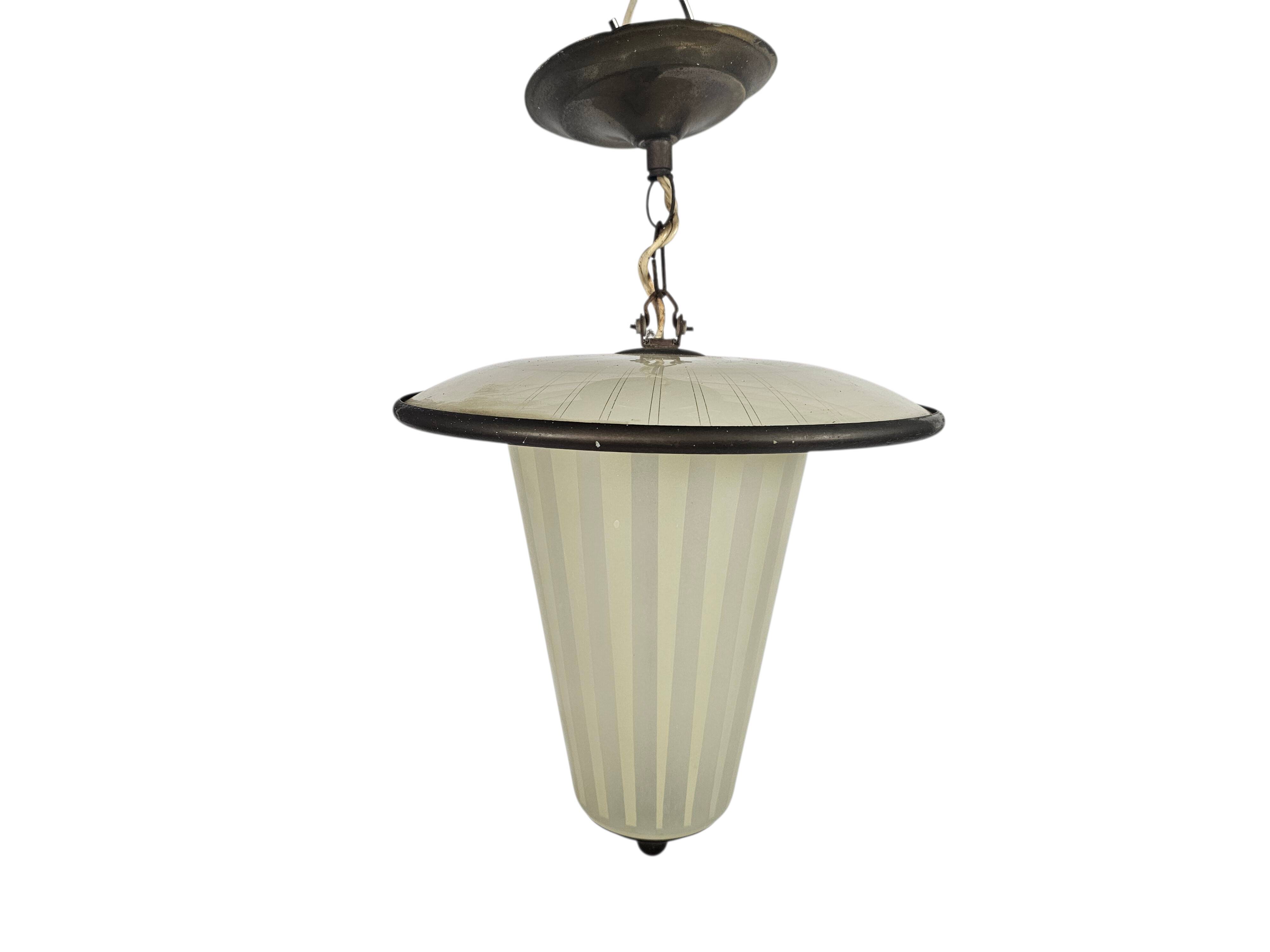 pendant lamp - brass - copper - lantern lamp - 1950s