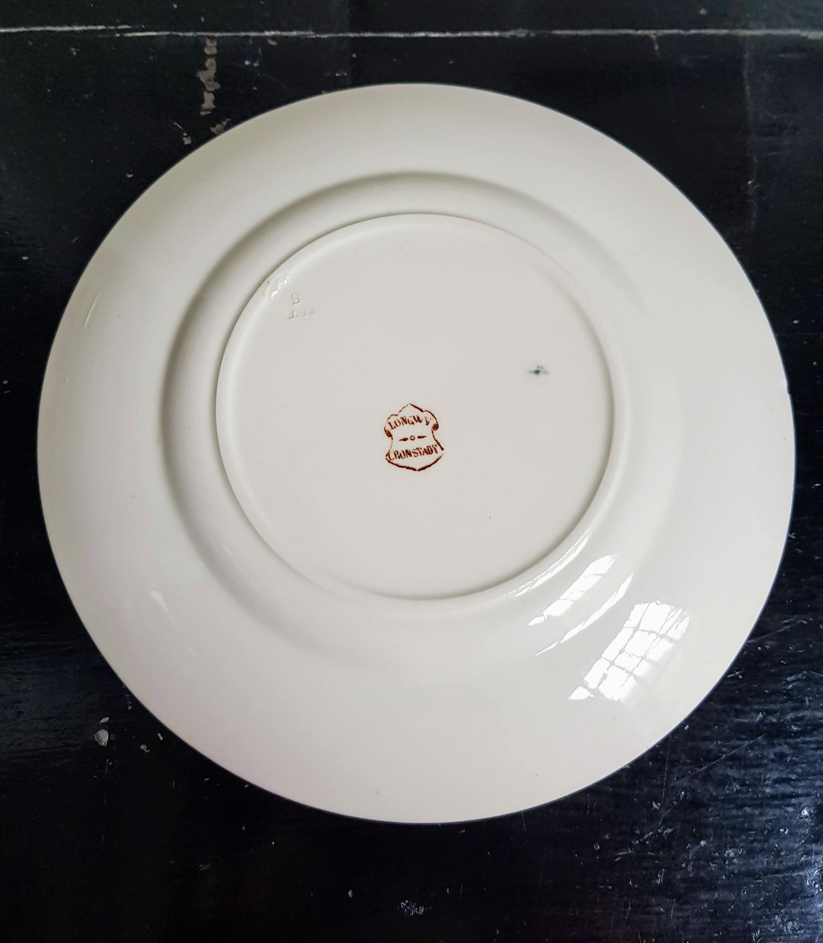 Set of Five Antique French Ceramic Plates with Birds and Flowers - Longwy - late XIX century