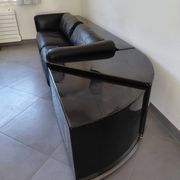 Cini Boeri - Gradual Lounge Sofa Black Leather Knoll/Gavina