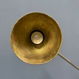 Industria rotterdam clamp lamp with brass shade