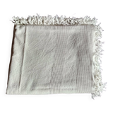 Bedspread in woven white cotton, double bed