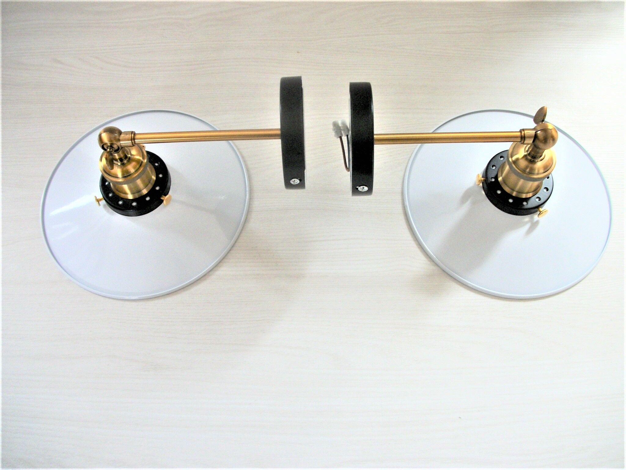 Pair of metal wall lights