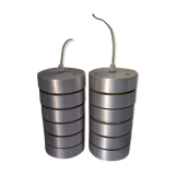 Pair of suspension brushed aluminum 70s