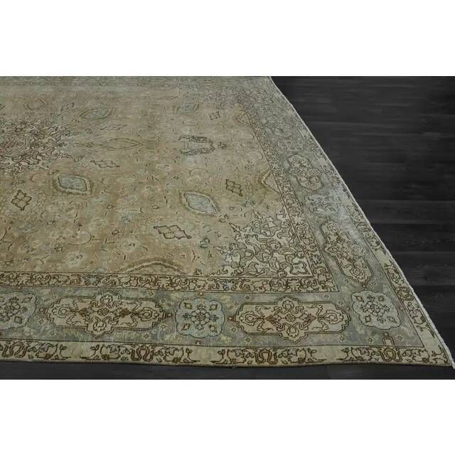 1970s Vintage Persian Handknotted Wool Brown Oversize Area Rug 288x385