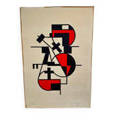 Sérigraphie de composition d'Erich Buchholz