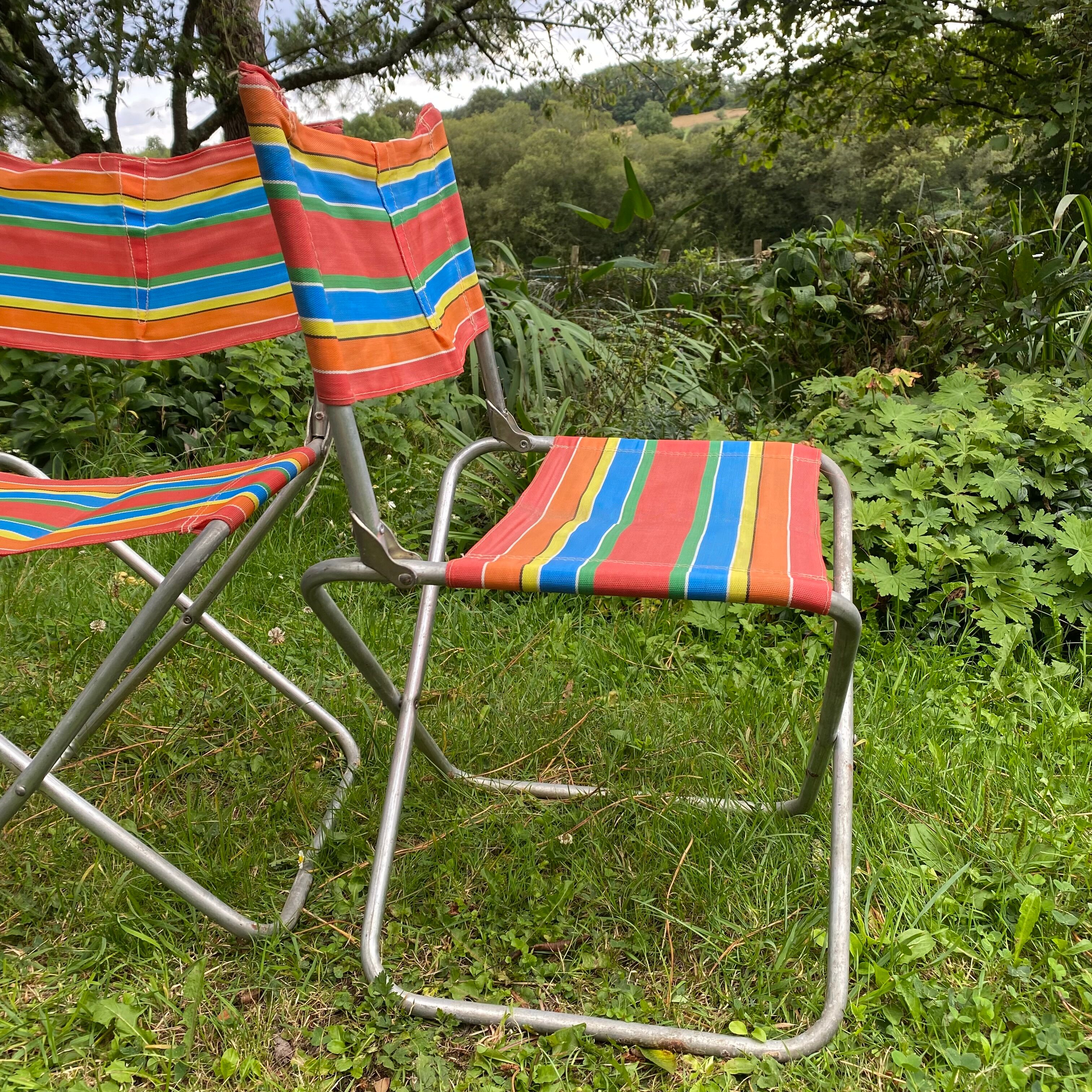 Vintage camping chairs 70s