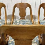 Set of 6 gondola chairs in blond mahogany - 20th century