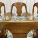 Set of 6 gondola chairs in blond mahogany - 20th century