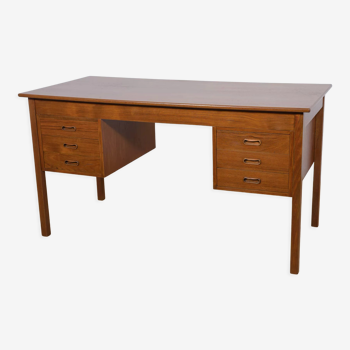 Mid-Century Danish Freestanding Teak Desk, 1970s