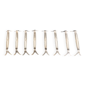 8 porte-couteaux en métal