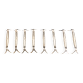 WMF, eight silver-plated knife rests, palmette decoration 1880