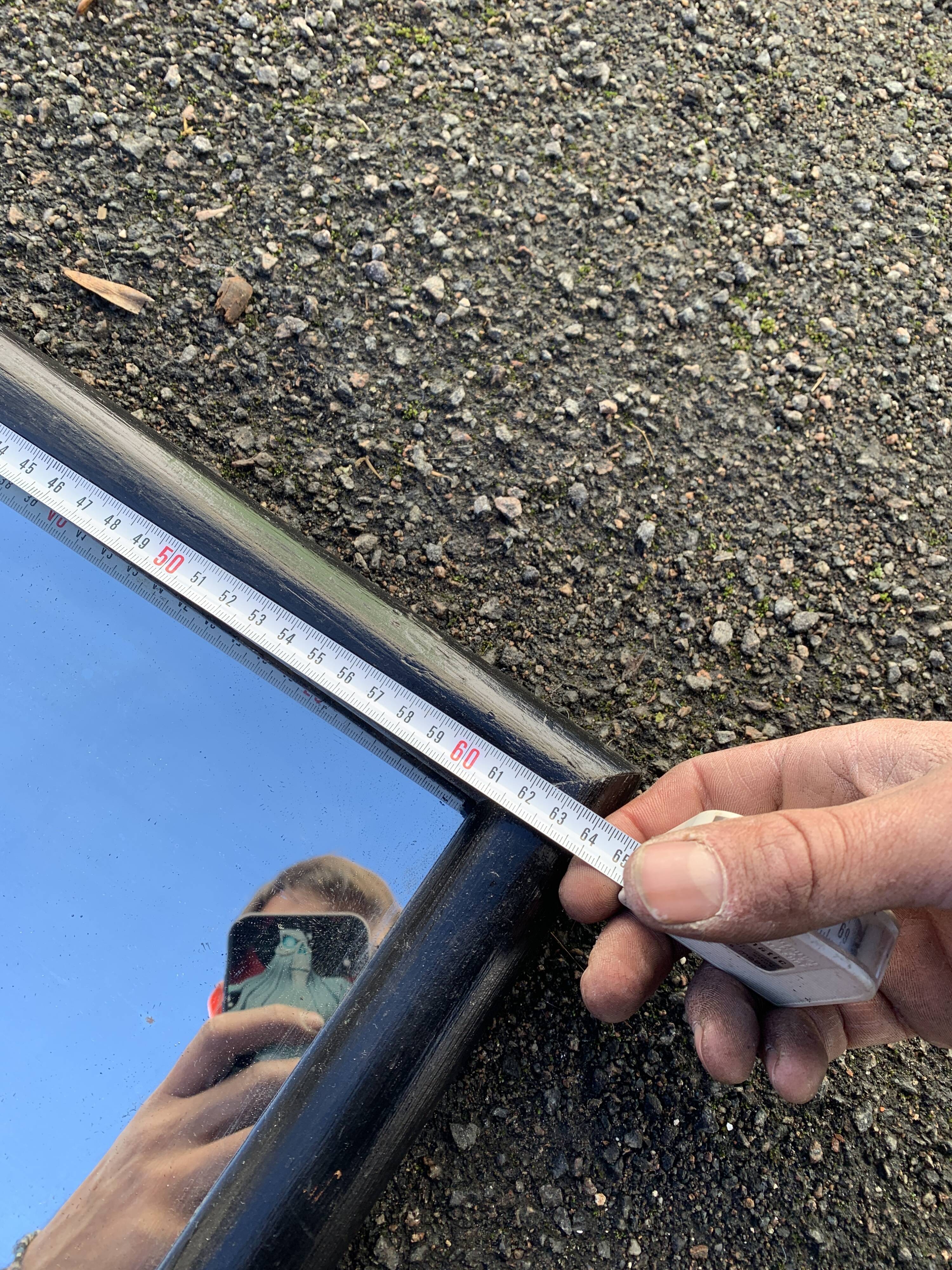 Large black wood mirror 116 x 64