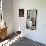 Miroir scandinave en teck massif 1970