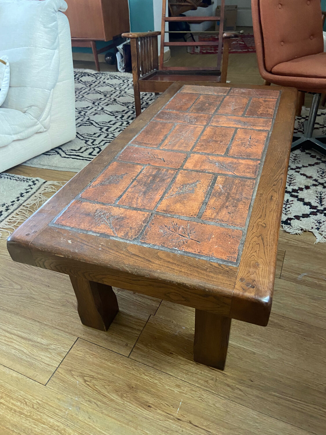Vintage P.Garnier herbarium coffee table