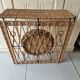Woven wicker coat rack