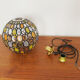 Colourful glass pendant lamp by Glashütte Limburg