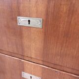 Old wooden chest of drawers plus veneer
