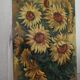 Oil on canvas sunflowers