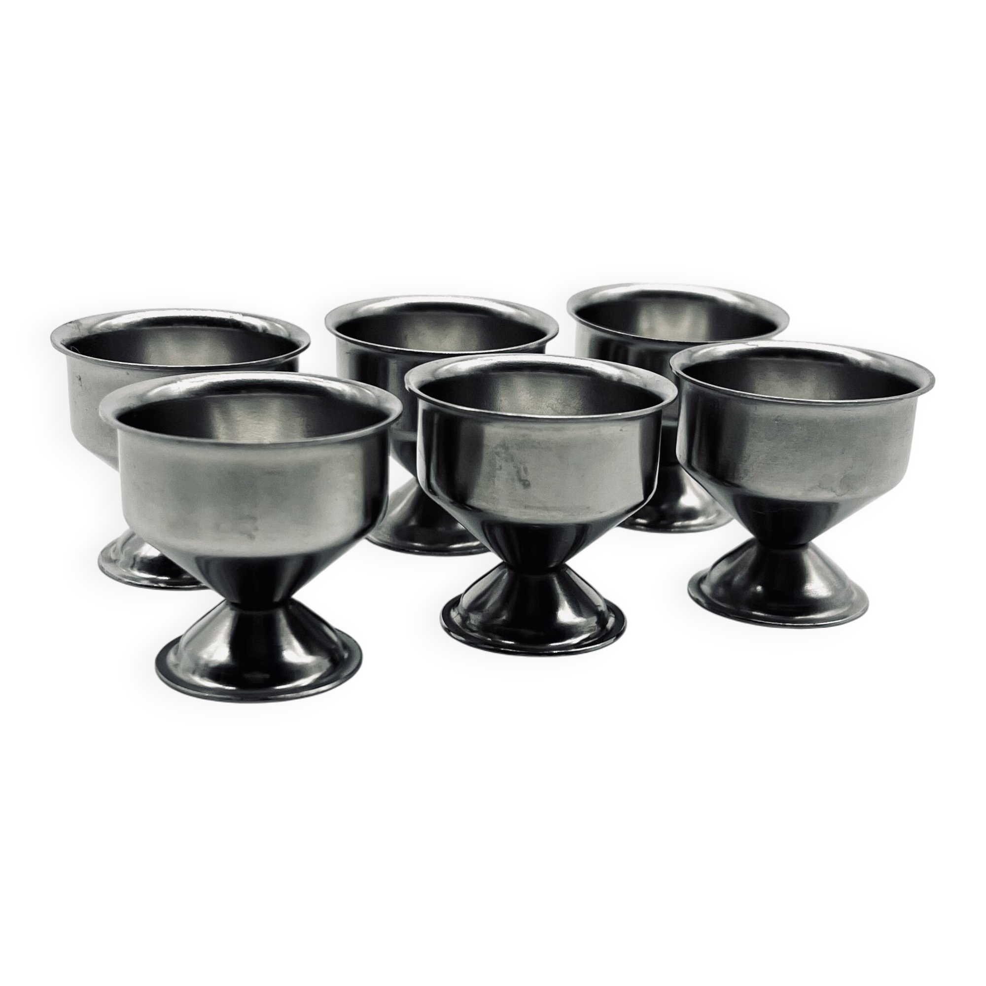 Six coquetiers en inox