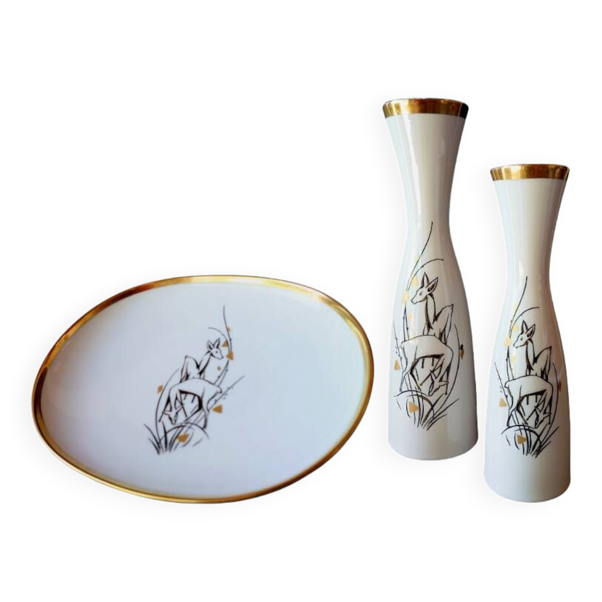 Service vintage Porzellanmalerei Leni Parbus Oberkotzau