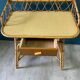 Coiffeuse rotin et osier vintage