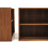 Set of 2 "Facett" walnut bedside tables, Bertil Fridhagen, Bodafors, Sweden, 1960