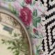 Antique porcelain mirror pink pattern