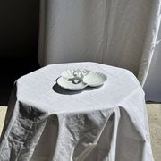 Vintage serving dish in white porcelain with shells MP Samie D26 H4