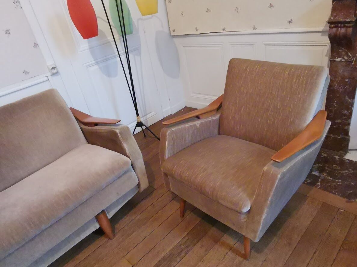 1/2 Scandinavian club chair green velvet water