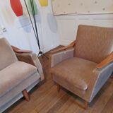 1/2 Scandinavian club chair green velvet water