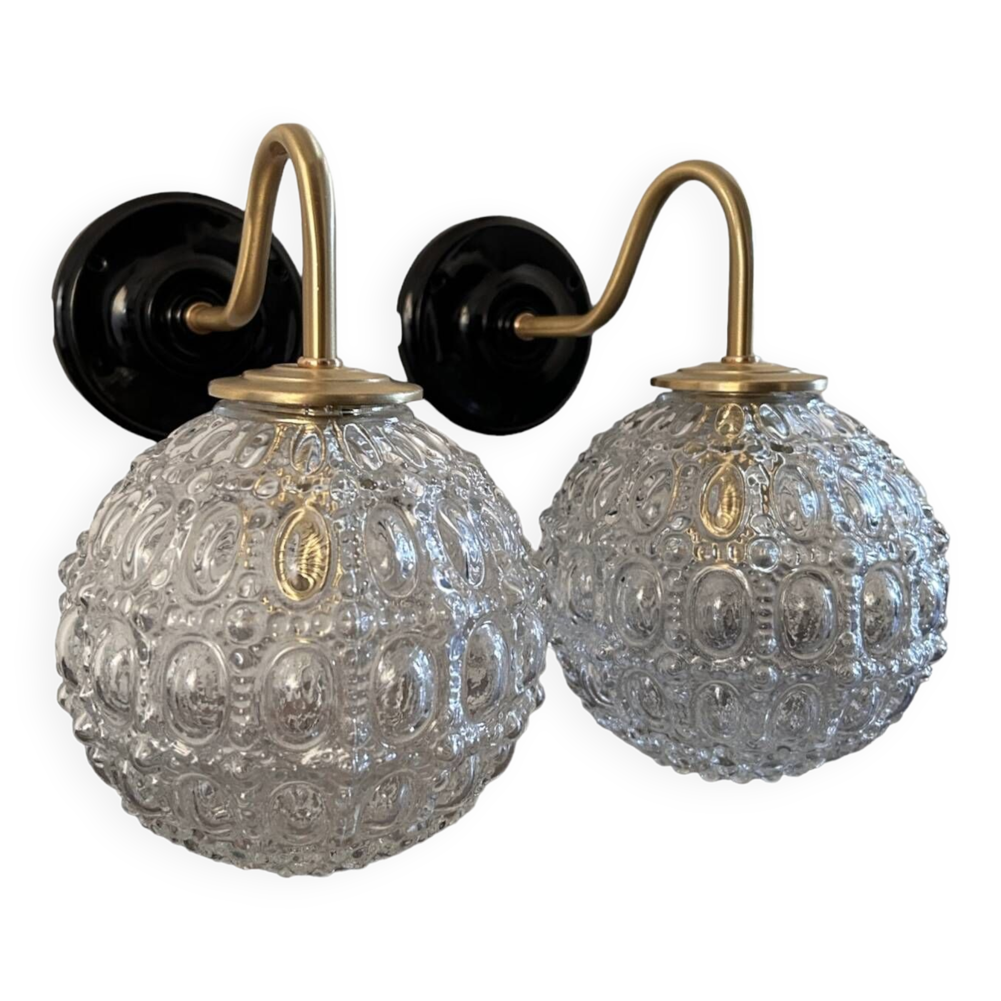 Paire d’appliques globes Selency