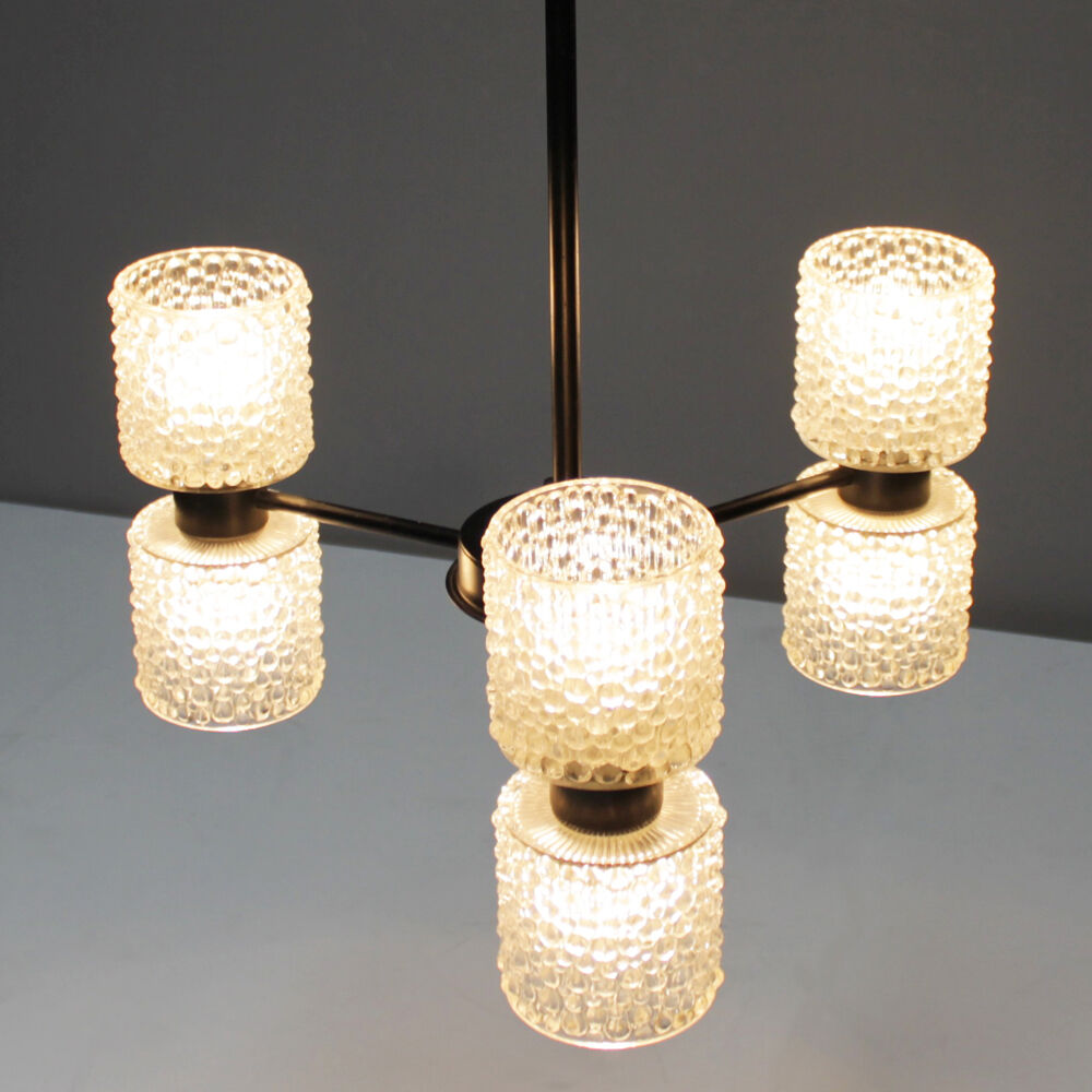 Six lights chandelier 'Zonnewende' by J.W. Bosman for Raak Amsterdam 1965