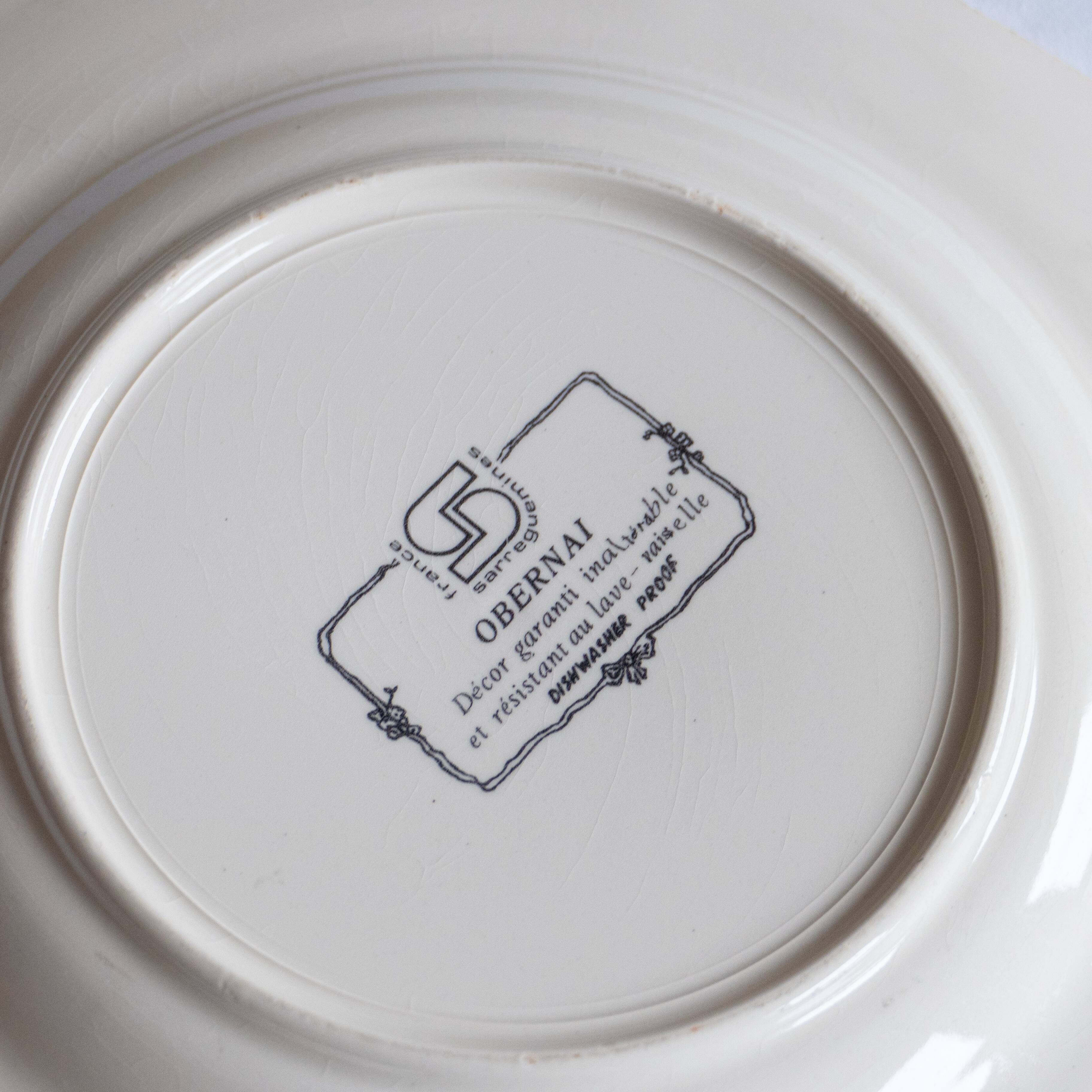6 assiettes à dessert Obernai de Sarreguemines