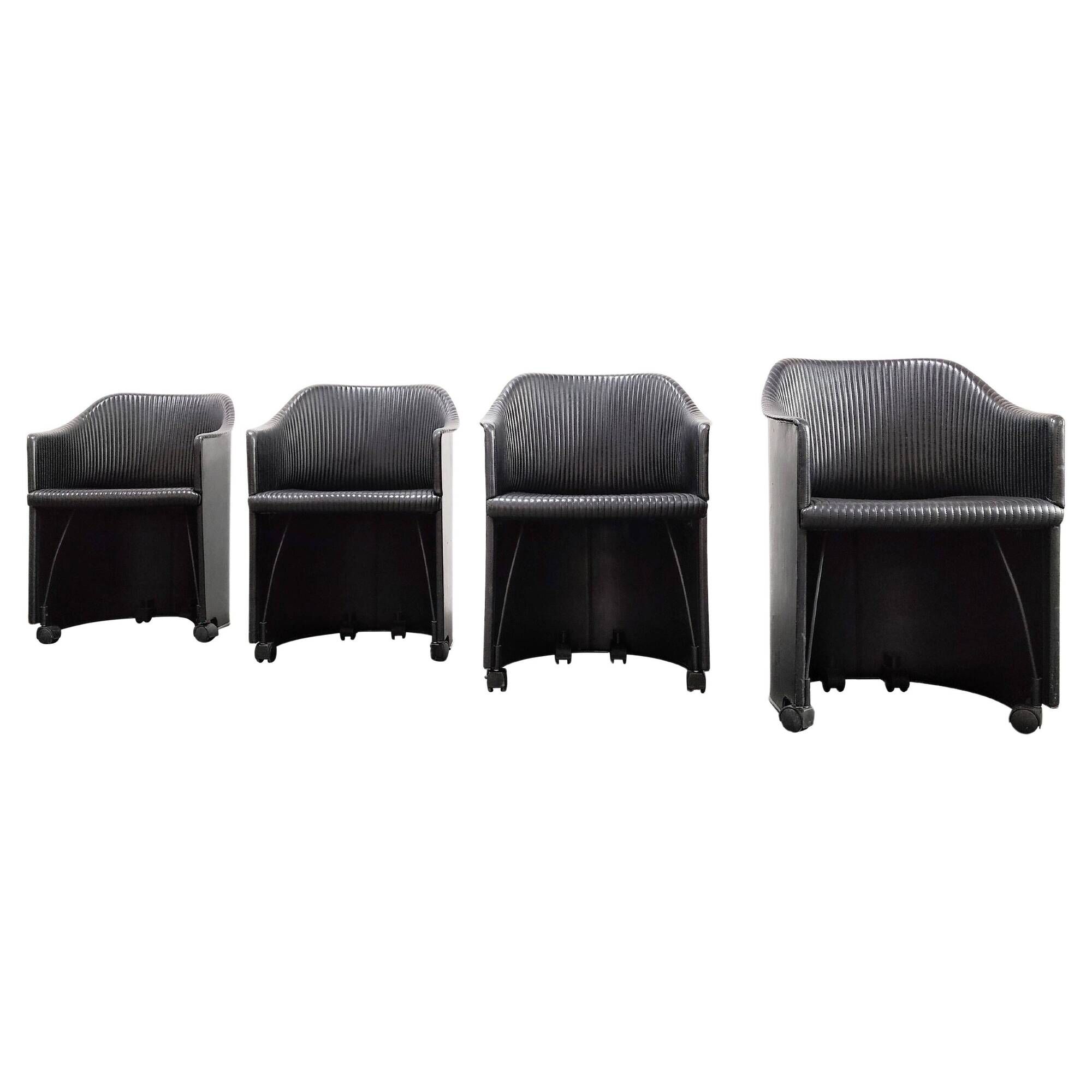 Fauteuils cuir Afra & Tobia Scarpa pour Maxalto, Modèle Artona 8552