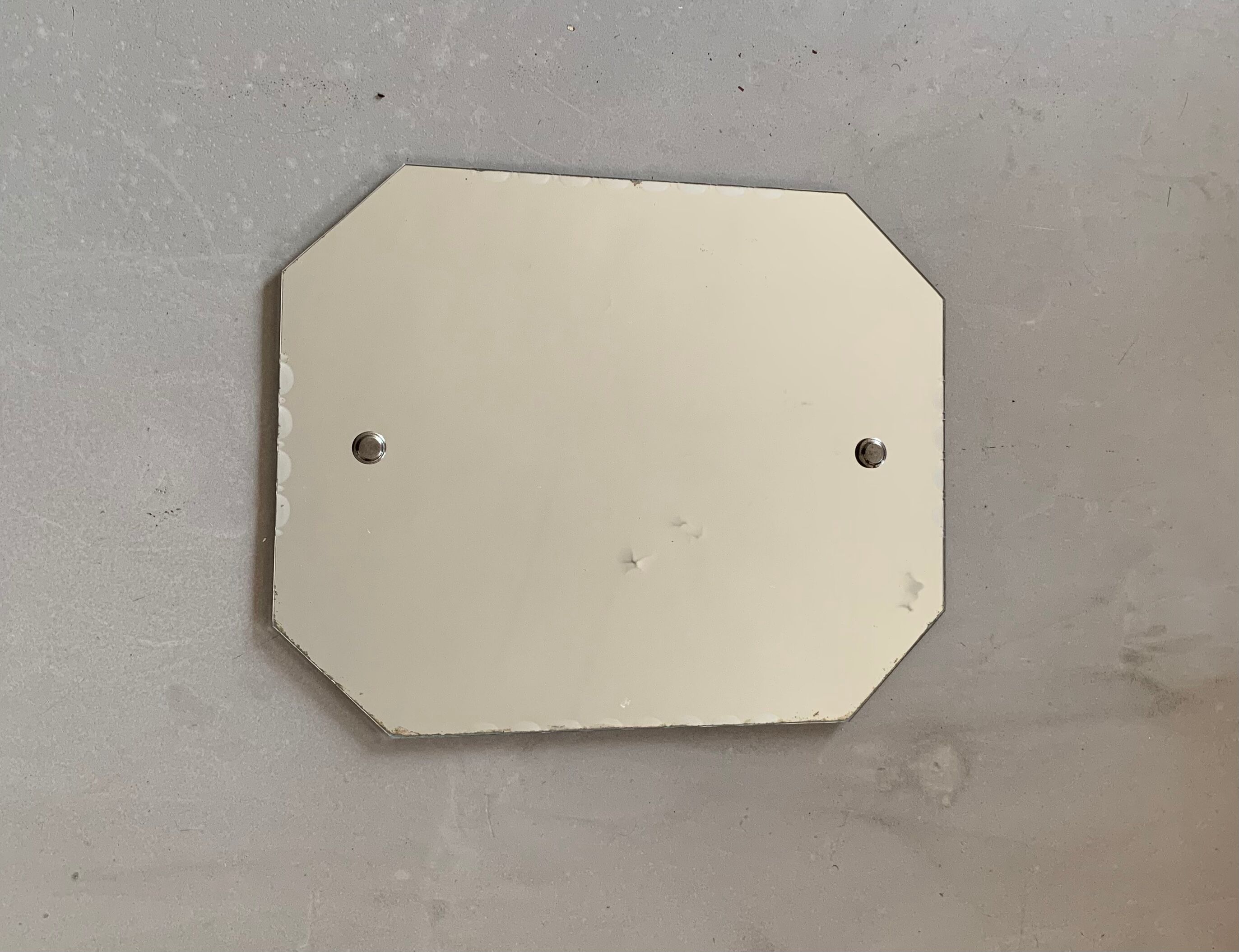 Old beveled wall mirror