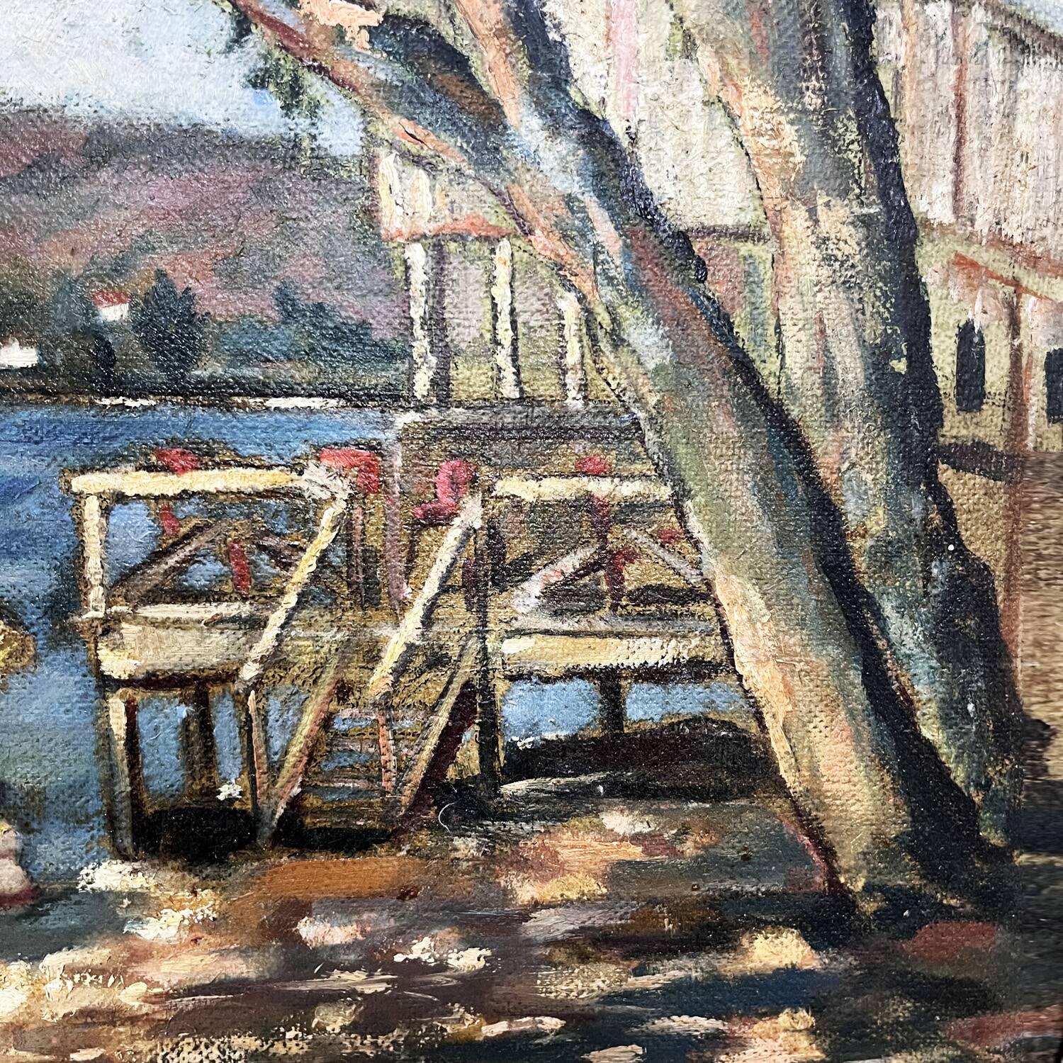 Tableau années 60 "La villégiature" signé Mollrio