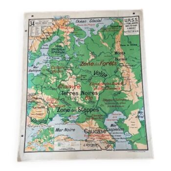 Old school map 34bis ed. Vidal-Lablache / USSR and Finland