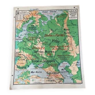 Old school map 34bis ed. Vidal-Lablache / USSR and Finland